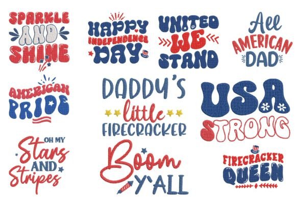 4th of July Family Embroidery Bundle USA Review