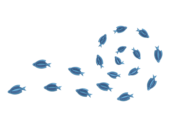 Blue School Fish Embroidery Design Review