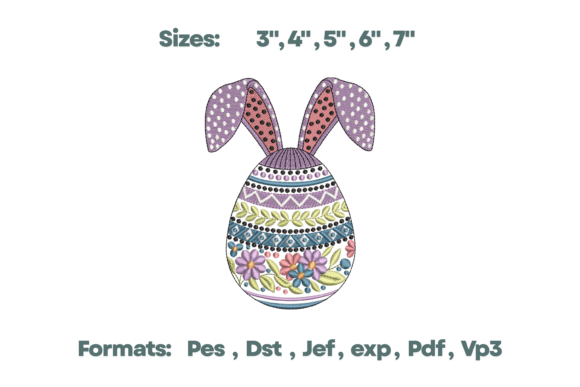Boho Floral Egg Bunny Ears Embroidery Review