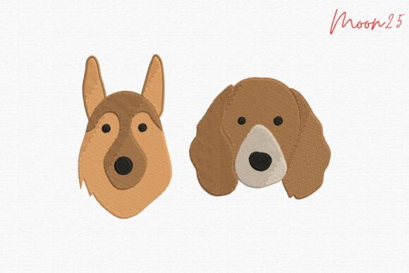 Cute Dog Face Embroidery Review for Apparel