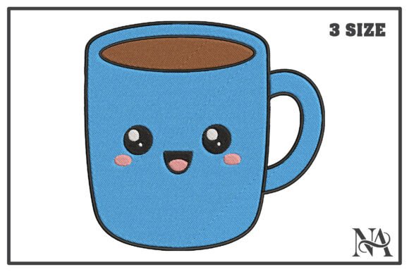 Kawaii Happy Coffee Mug Embroidery Review