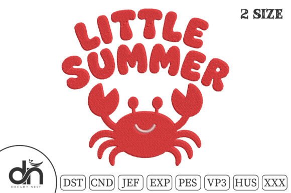 Little Summer Cute Crab Embroidery Review